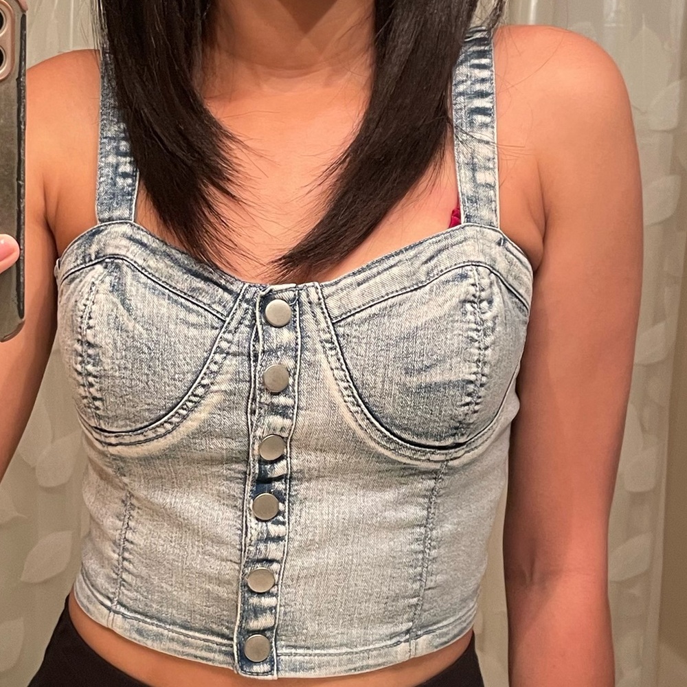 Forever 21 Jean crop top